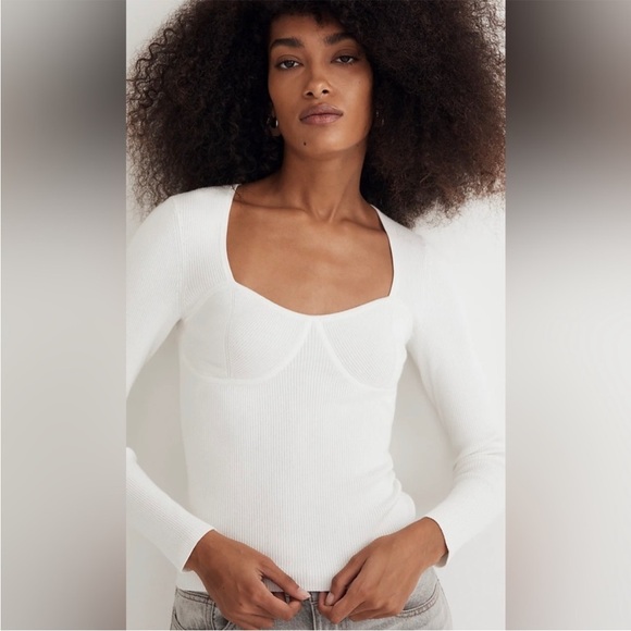 Madewell Wide Rib Sweater Top - Picture 3 of 9